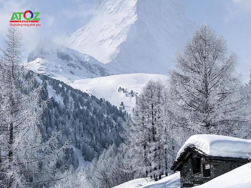 Đắm chìm trong khung cảnh lãng mạn Thụy Sĩ mùa đông