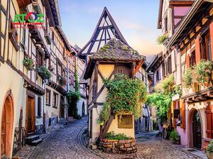 Làng cổ tích Eguisheim đẹp thơ mộng dưới bầu trời Pháp