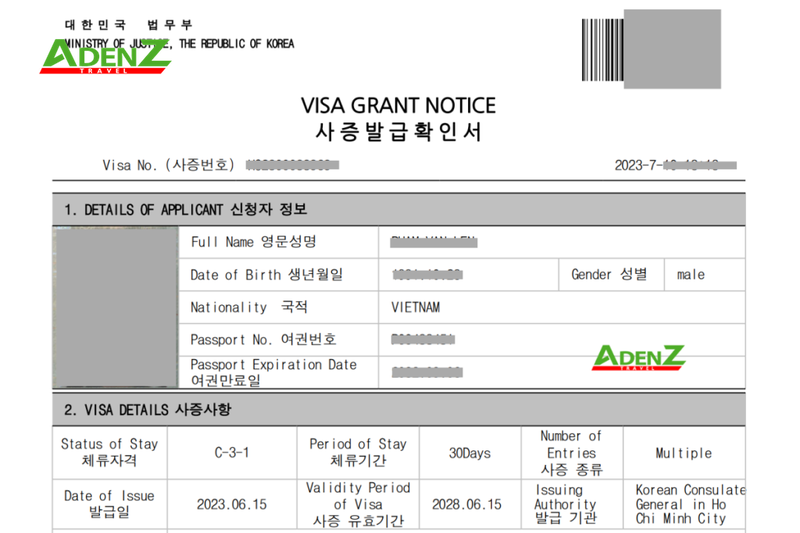 Dịch vụ visa Hàn Quốc Multi 10 năm
