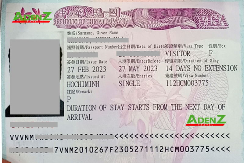 Dịch vụ Visa du lịch Đài Loan (lấy gấp)