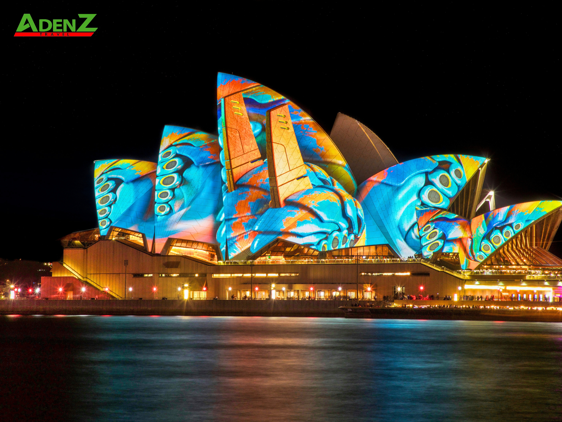 Hoạt động chiếu sáng tại Nhà hát Opera Sydney thuộc chuỗi sự kiện Vivid Sydney