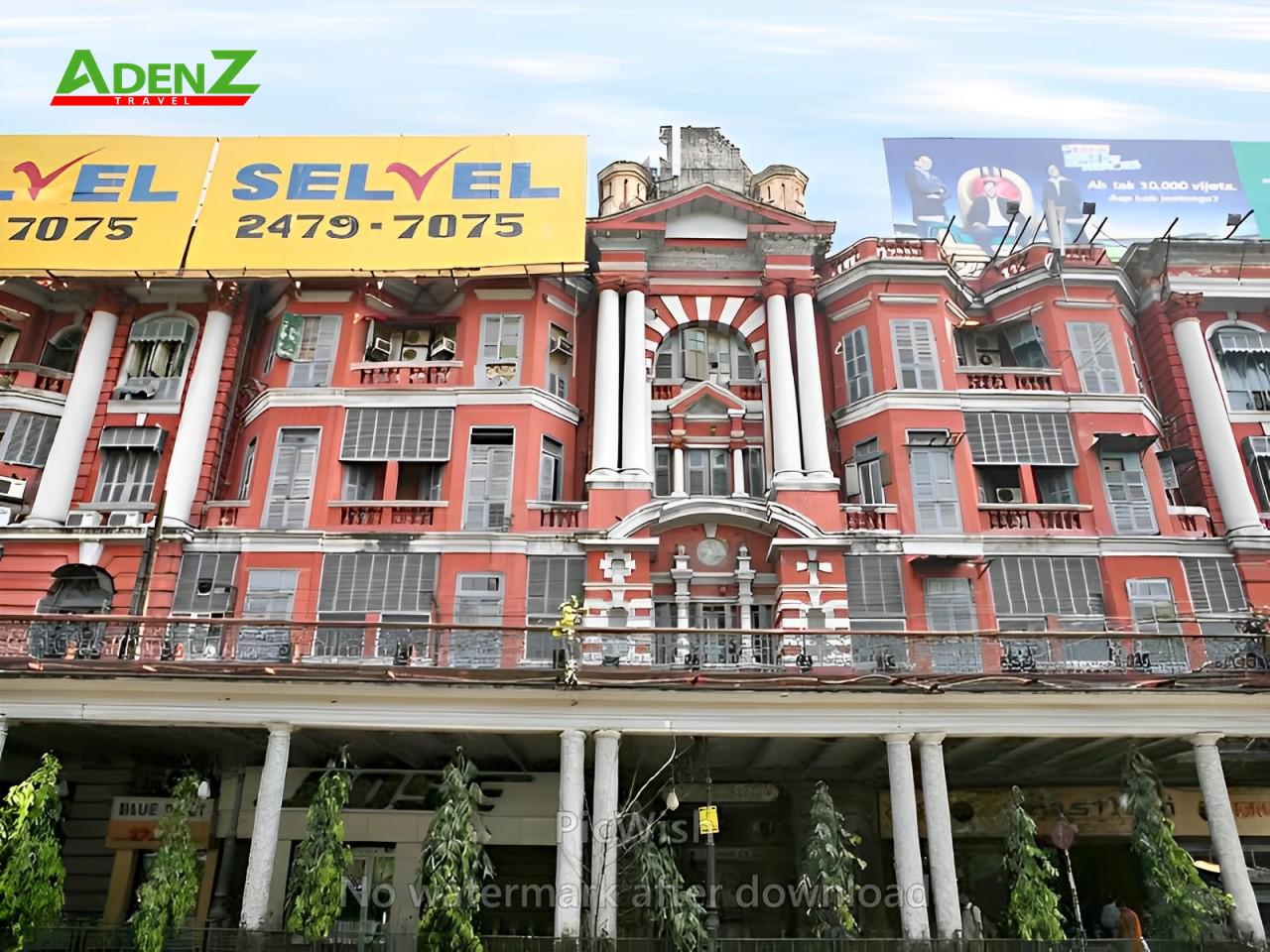 Chowringhee Mansions là một tòa nhà mang phong cách kiến trúc thuộc địa Anh | Ảnh: Sưu tầm